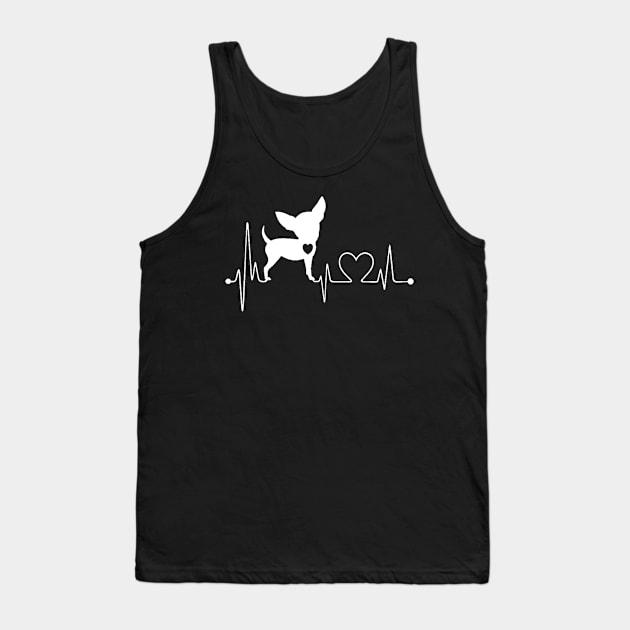 Chihuahua Dog Heartbeat Tank Top by Xamgi